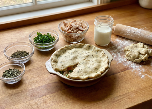 Opa’s Smoked Chicken Pot Pie With Herb Crust