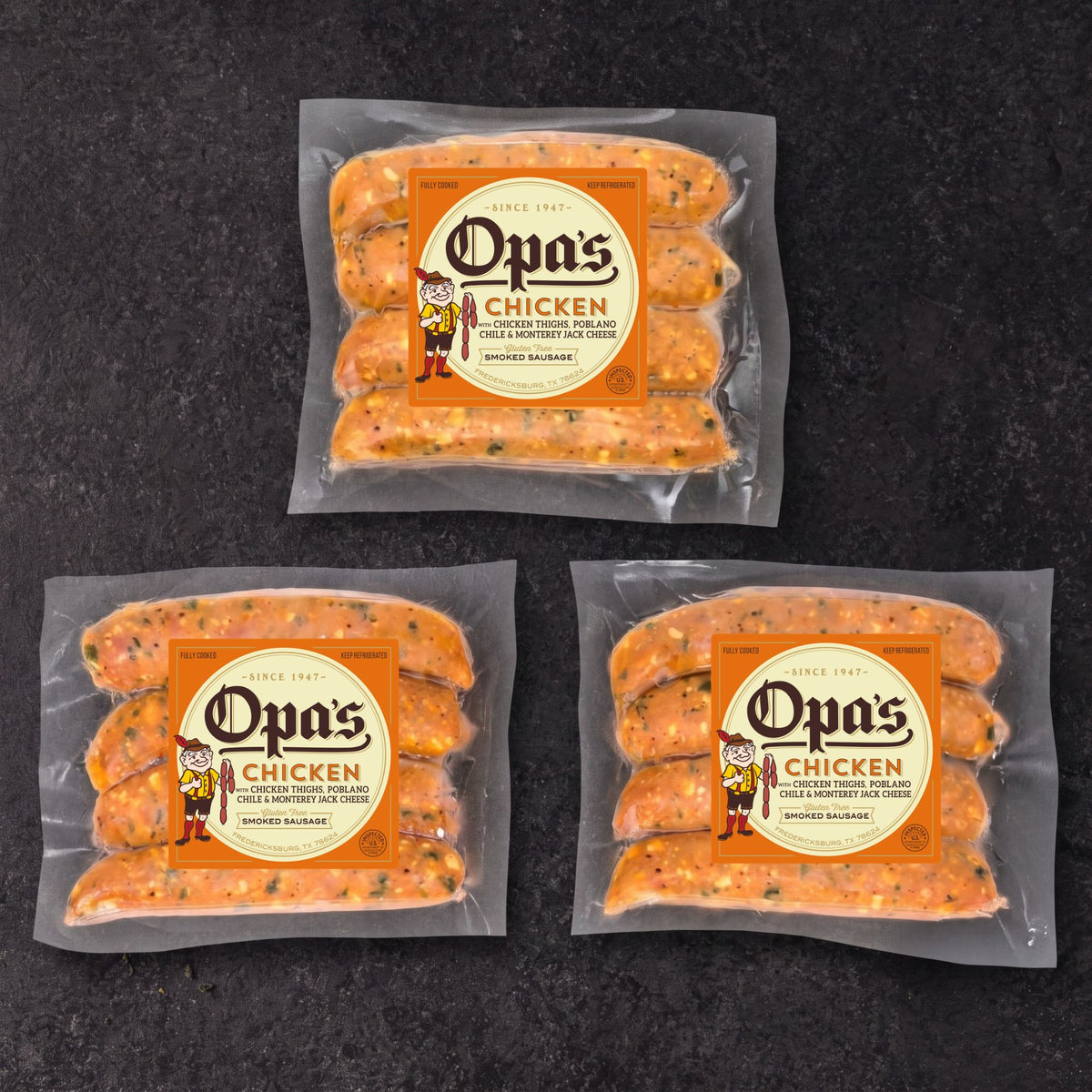 Opa's Chicken Poblano Monterey Jack Smoked Sausage