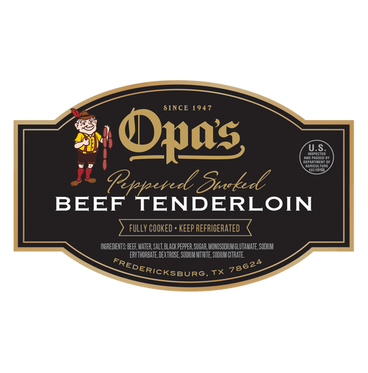 Opa's Peppered Smoked Beef Tenderloin - Opa's Smoked Meats