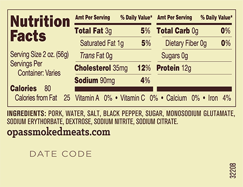 Opa's Smoked Canadian Bacon