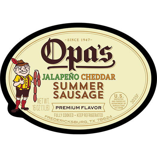 Opa’s Jalapeño Cheddar Summer Sausage - Opa's Smoked Meats