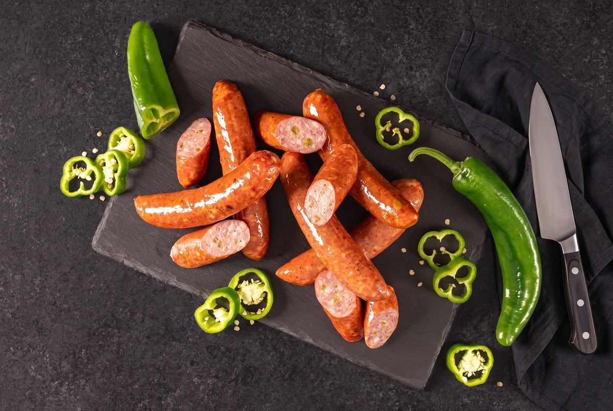 Opa's Hatch Green Chile Smoked Sausage: Certified Hatch, Year-Round - Opa's Smoked Meats