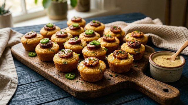 Opa's Jalapeño Cheddar Smoked Sausage Cornbread Poppers