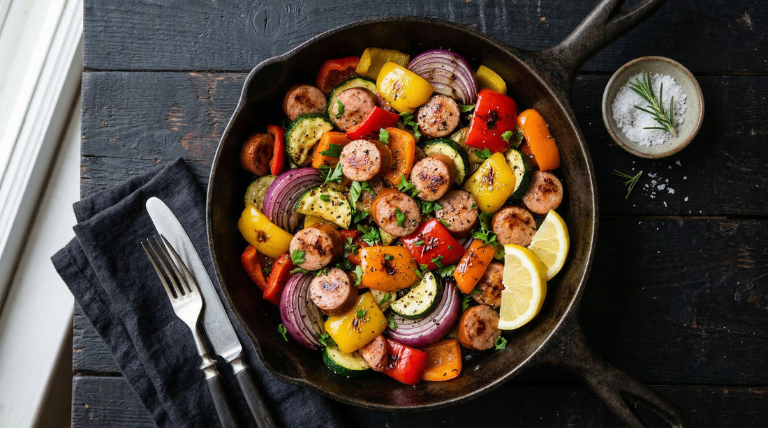 opas-chicken-sausage-grilled-vegetable-skillet-fredericksburg-texas