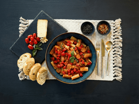 Opa's Smoked Chicken Sausage Rigatoni