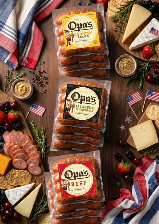 4th of July Special: Sausage Trifecta + 3 Free Packages - Opa's Smoked Meats