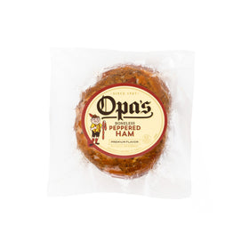 Opa's Boneless Peppered Holiday Ham in its package