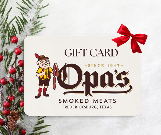 Opa's Gift Card