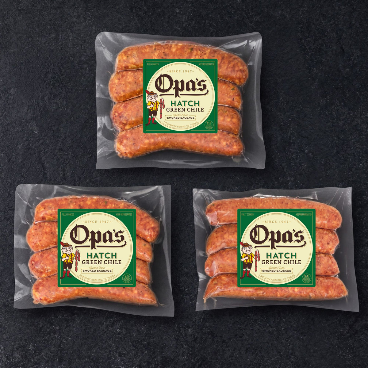 Opa's Hatch Green Chile Smoked Sausage