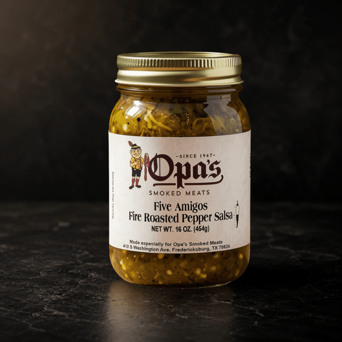 Opa's Five Amigos Fire Roasted Pepper Salsa - Opa's Smoked Meats