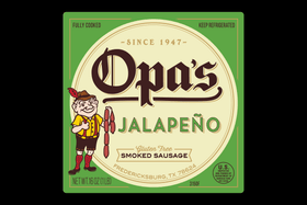 Opa's Jalapeño Smoked Sausage package label