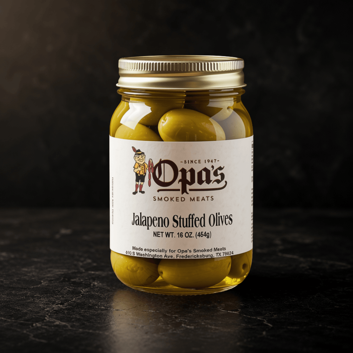 Opa's Jalapeño Stuffed Olives - Opa's Smoked Meats