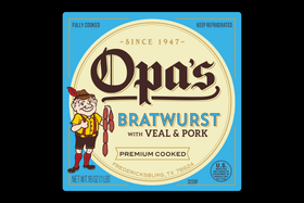 Opa's Bratwurst with Veal & Pork package label