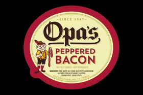 Opa's Peppered Bacon package label